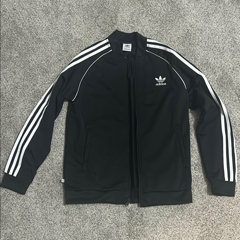 Adidas kids Black and White Bomber Jacket